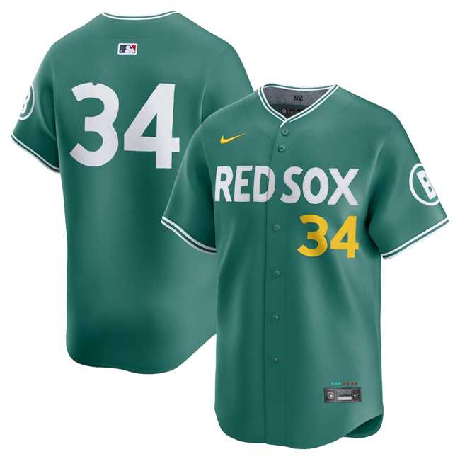 Men%27s Boston Red Sox #34 David Ortiz Green 2025 City Connect Limited Stitched Jersey Dzhi